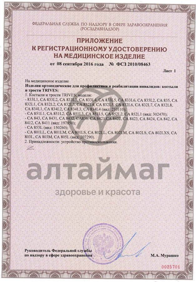 Сертификат на товар Наконечник резиновый CA002 для тростей d20 Наконечник резиновый CA002 для тростей d20 сертификат